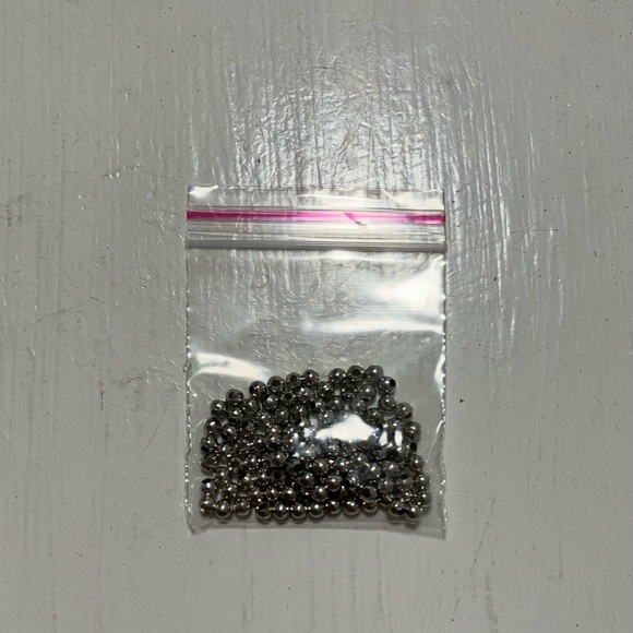 100 PCS 3mm Rhodium Plated Tiny Ball Beads, Ball Spacer Beads Rhodium Ball Beads - Picture 2 of 2